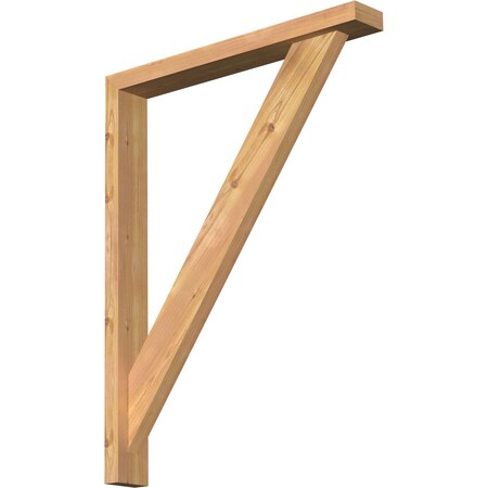 Ekena Millwork Traditional Block Smooth Bracket w/ Offset Brace, Western Red Cedar, 3 1/2"W x 26"D x 34"H BKT0402X26X34TRA05SWR